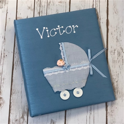 BABY BOOK BLUE CARRIAGE